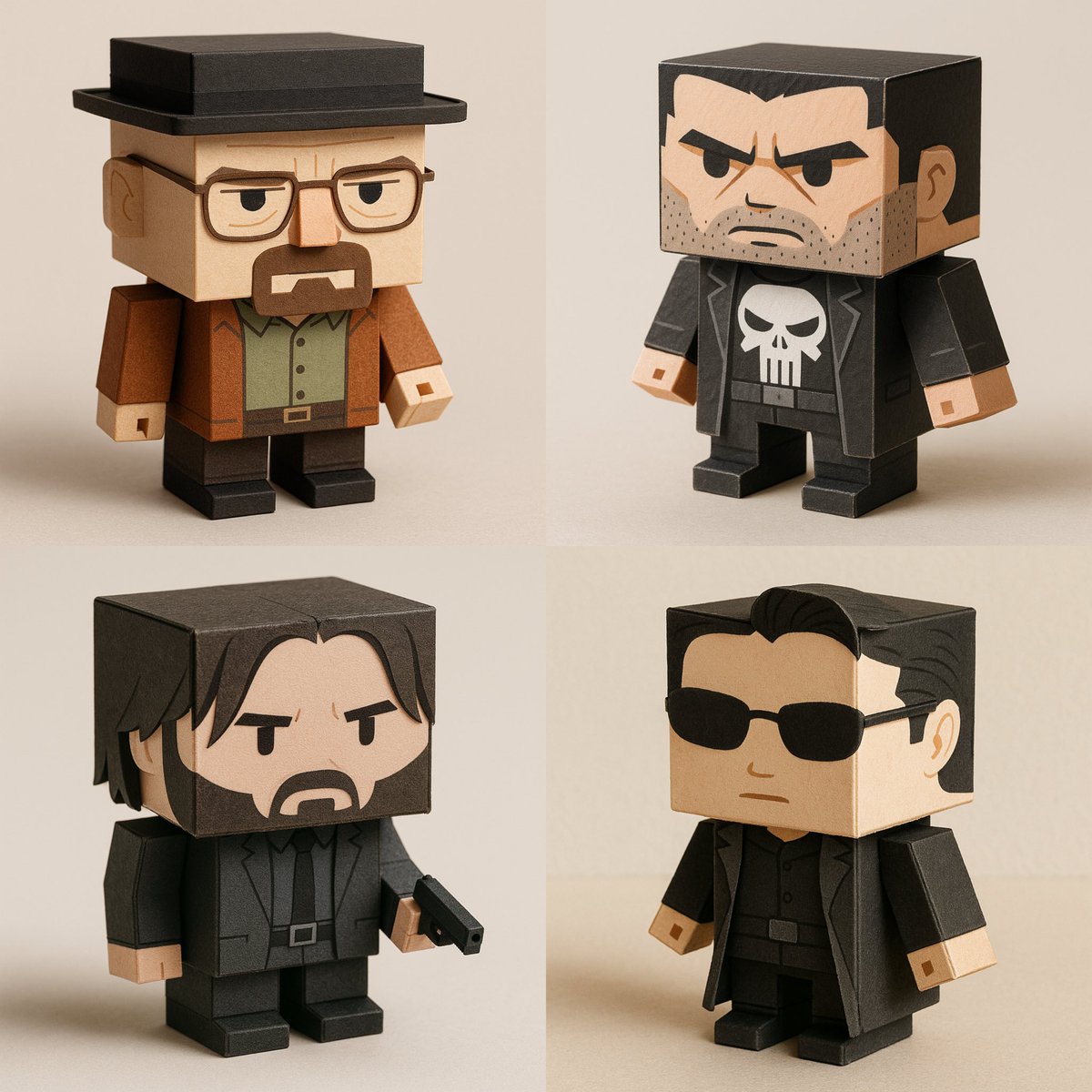 超细节盒状纸艺玩具