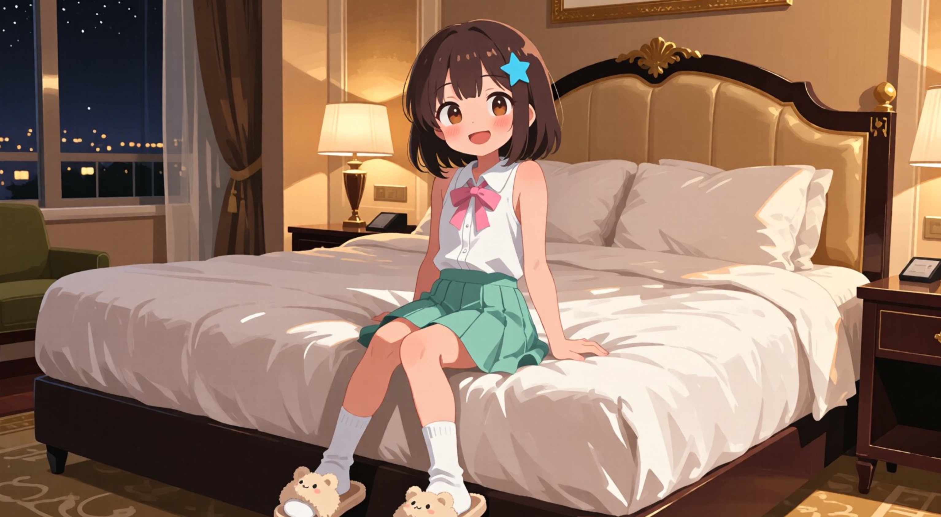 动漫雕像放入现实