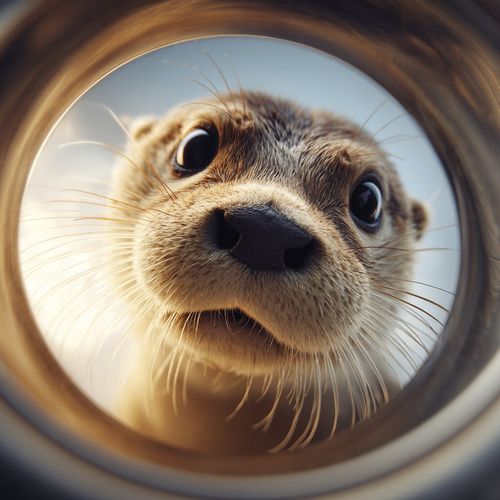 极端视角下的可爱动物碗内摄影艺术