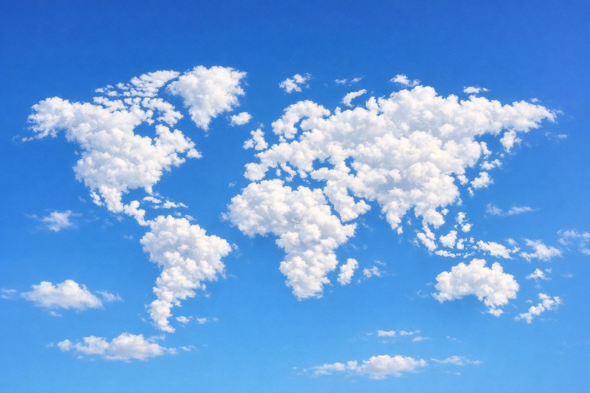 A photorealistic image of a cloud in the sky, uniquely shaped...