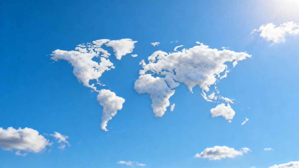 A photorealistic image of a cloud in the sky, uniquely shaped...