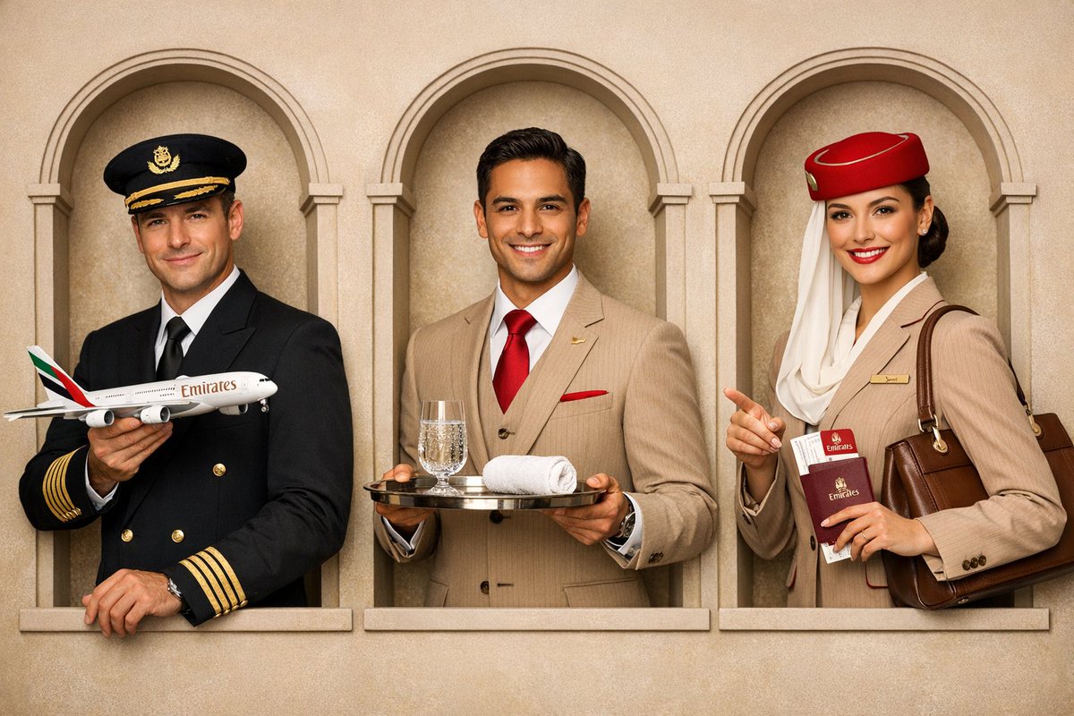 A luxury [BRAND] brand advertisement featuring three stylish...