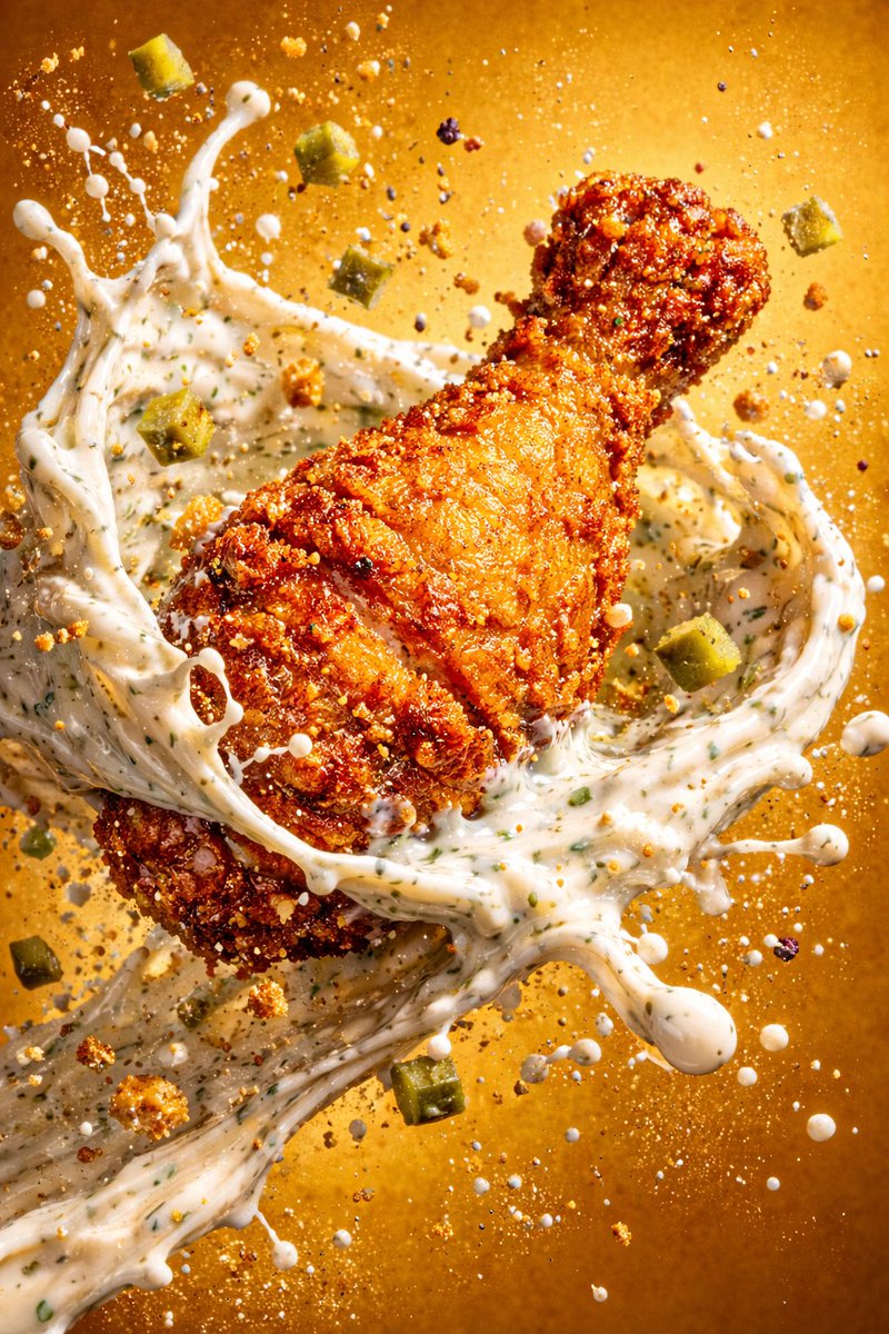 Epic 8K cinematic fantasy food scene: a colossal crispy fried...