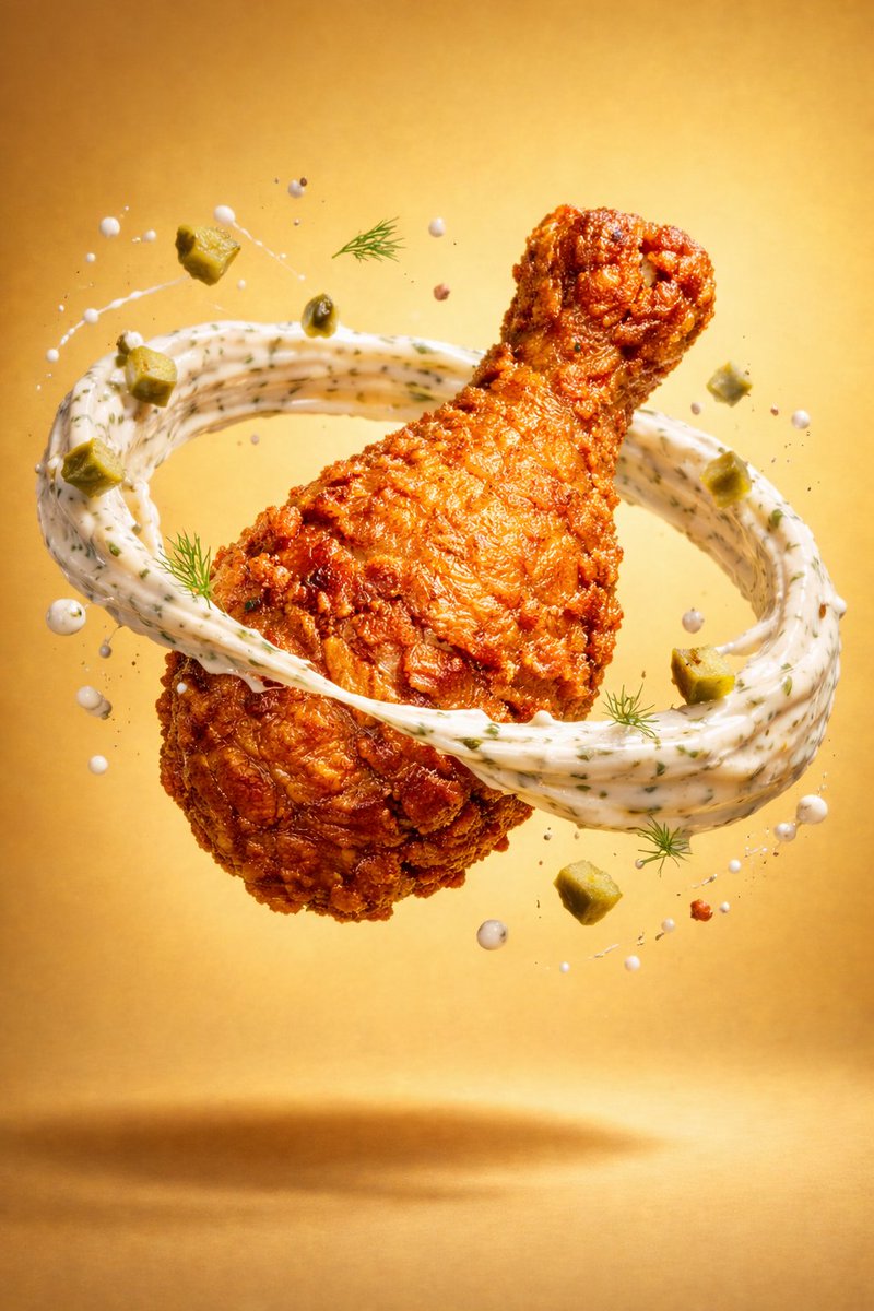 Epic 8K cinematic fantasy food scene: a colossal crispy fried...