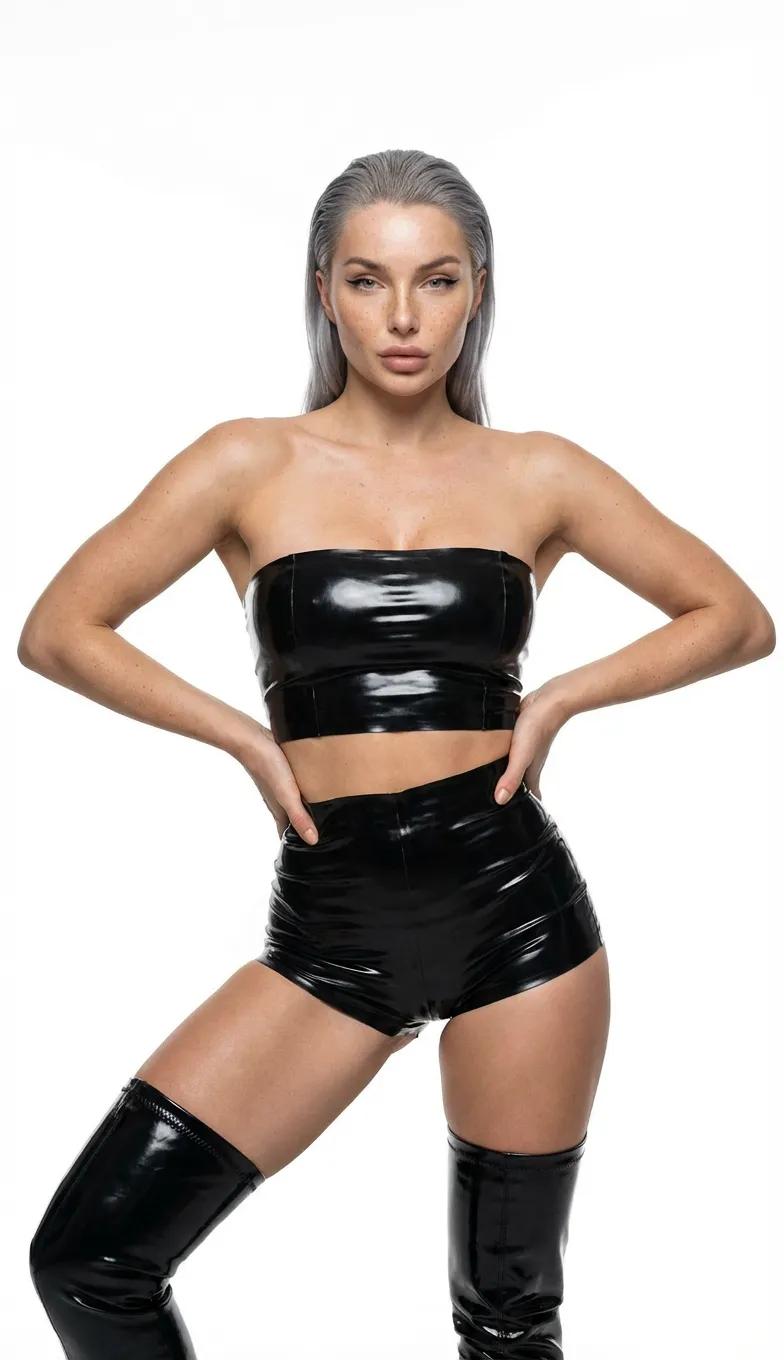 Ultra realistic high fashion studio photography of a young ad...