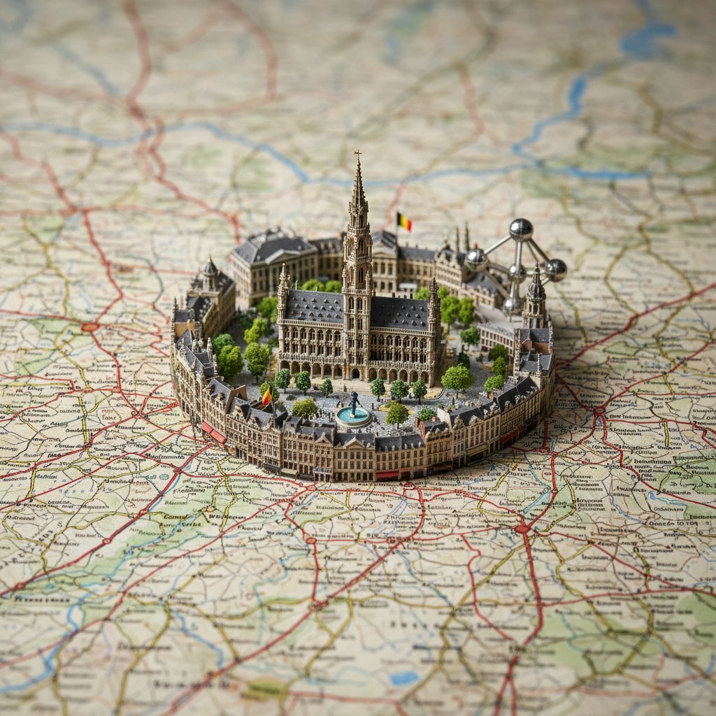 A realistic, highly detailed geographic map viewed from above...