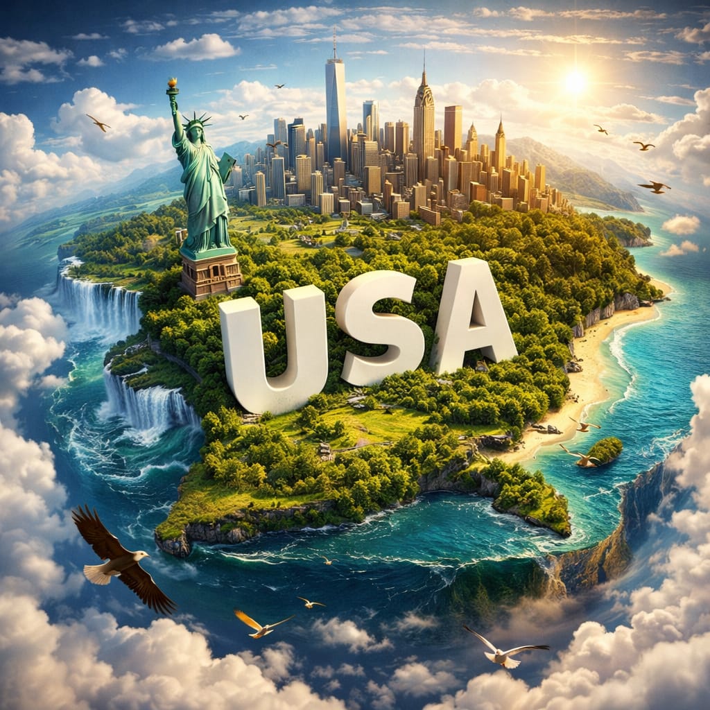 Ultra-Realistic NYC Floating Island