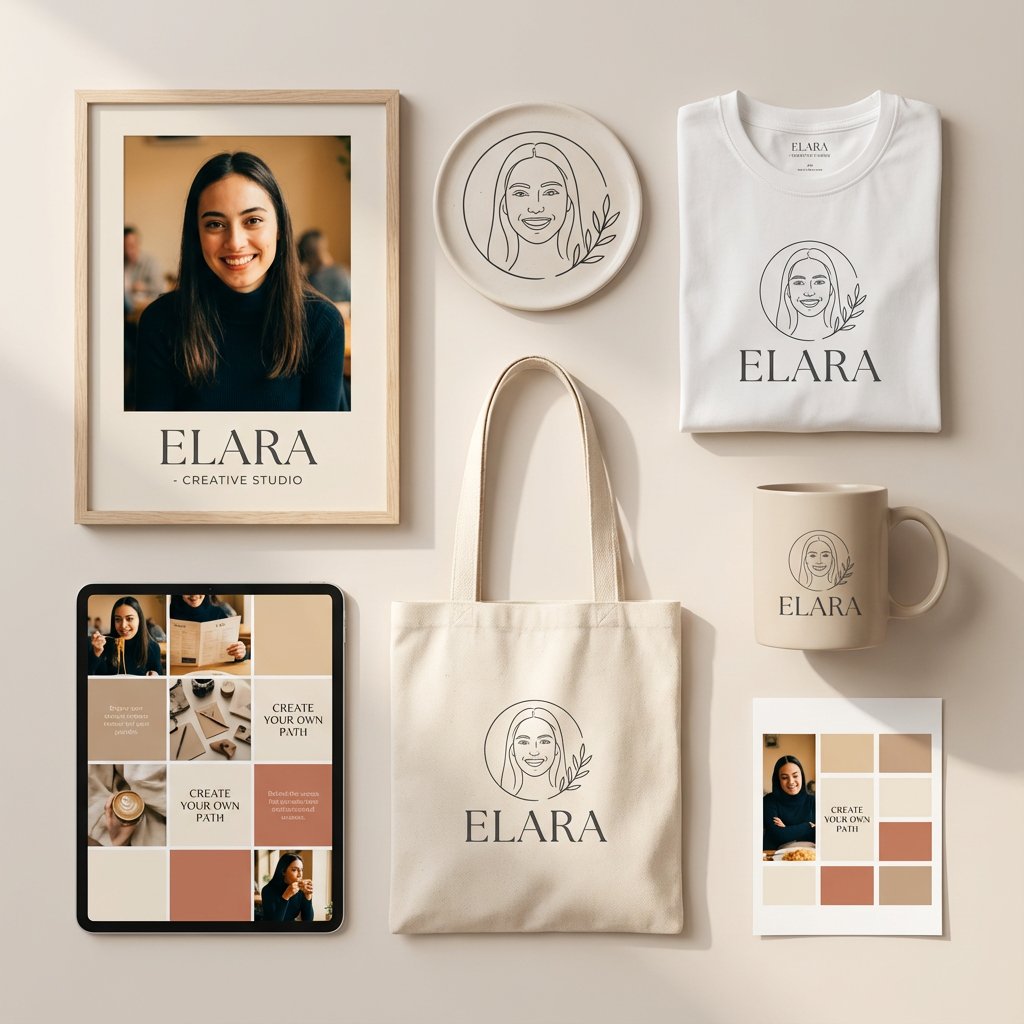 A clean, modern personal branding mockup featuring a cohesive...