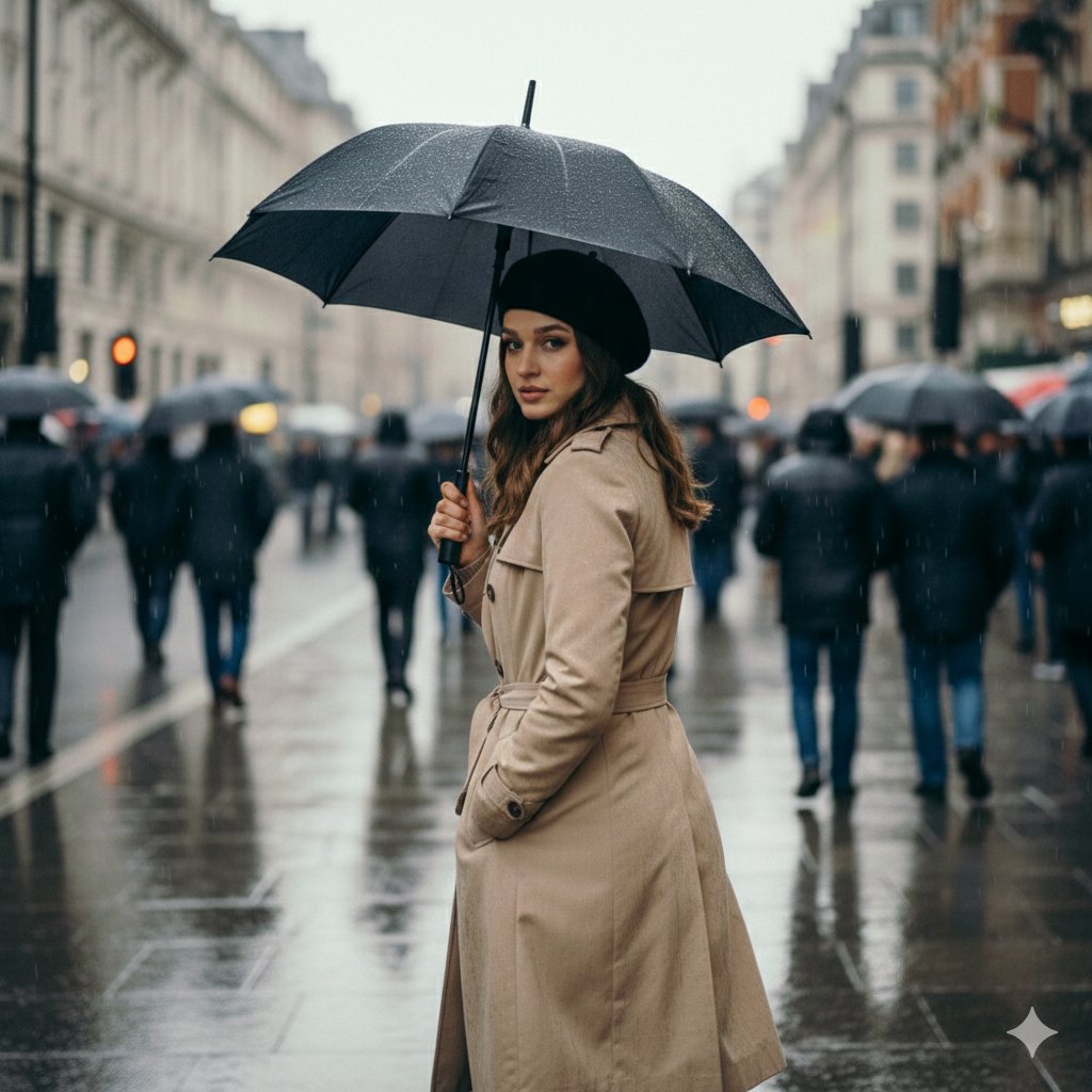 "render goal": "Ultra cinematic, hyper realistic rainy street...