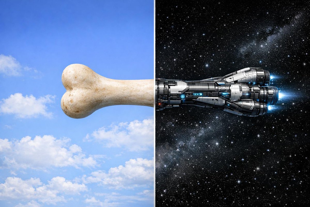 A photorealistic image, split down the middle. On the left si...