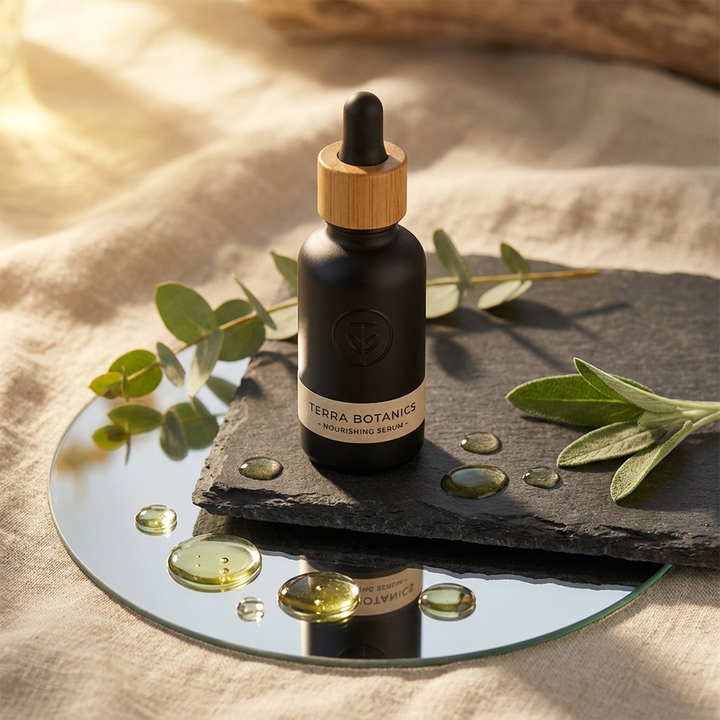 A high end editorial studio photograph of a (PRODUCT FORM, e....