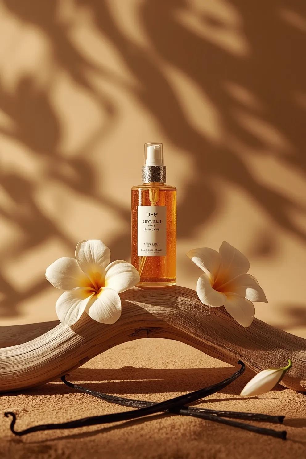 Ultra cinematic luxury skincare product photography of a tran...