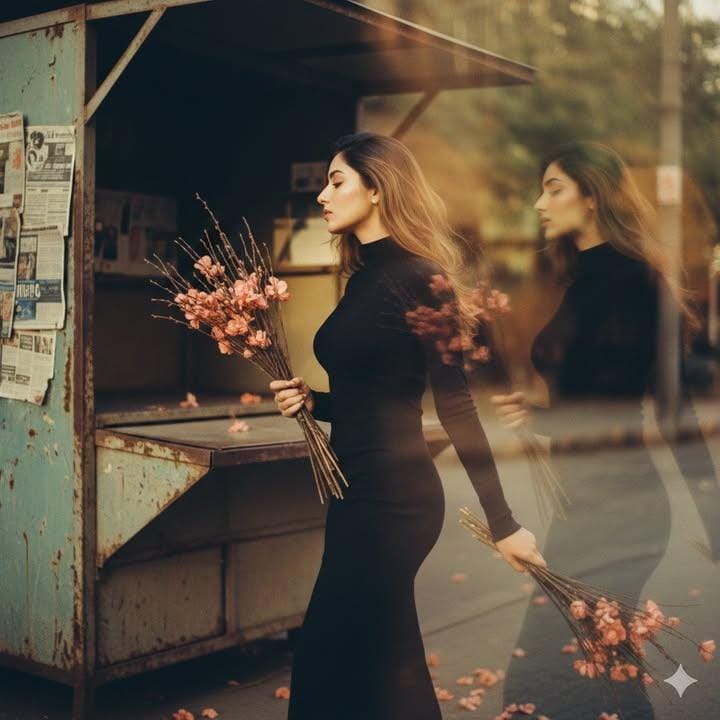 A beautiful young woman in her early 20s wears a high necked,...