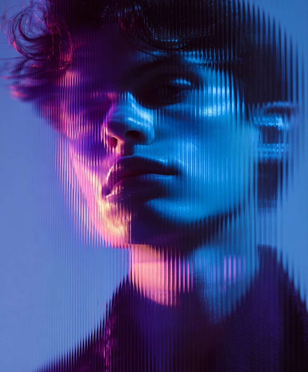 portrait of a [SUBJECT DESCRIPTION], photographed entirely th...