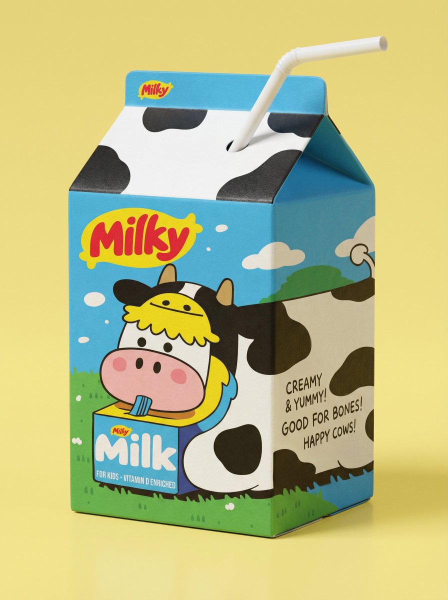 Packaging Design Concept for a Milk box