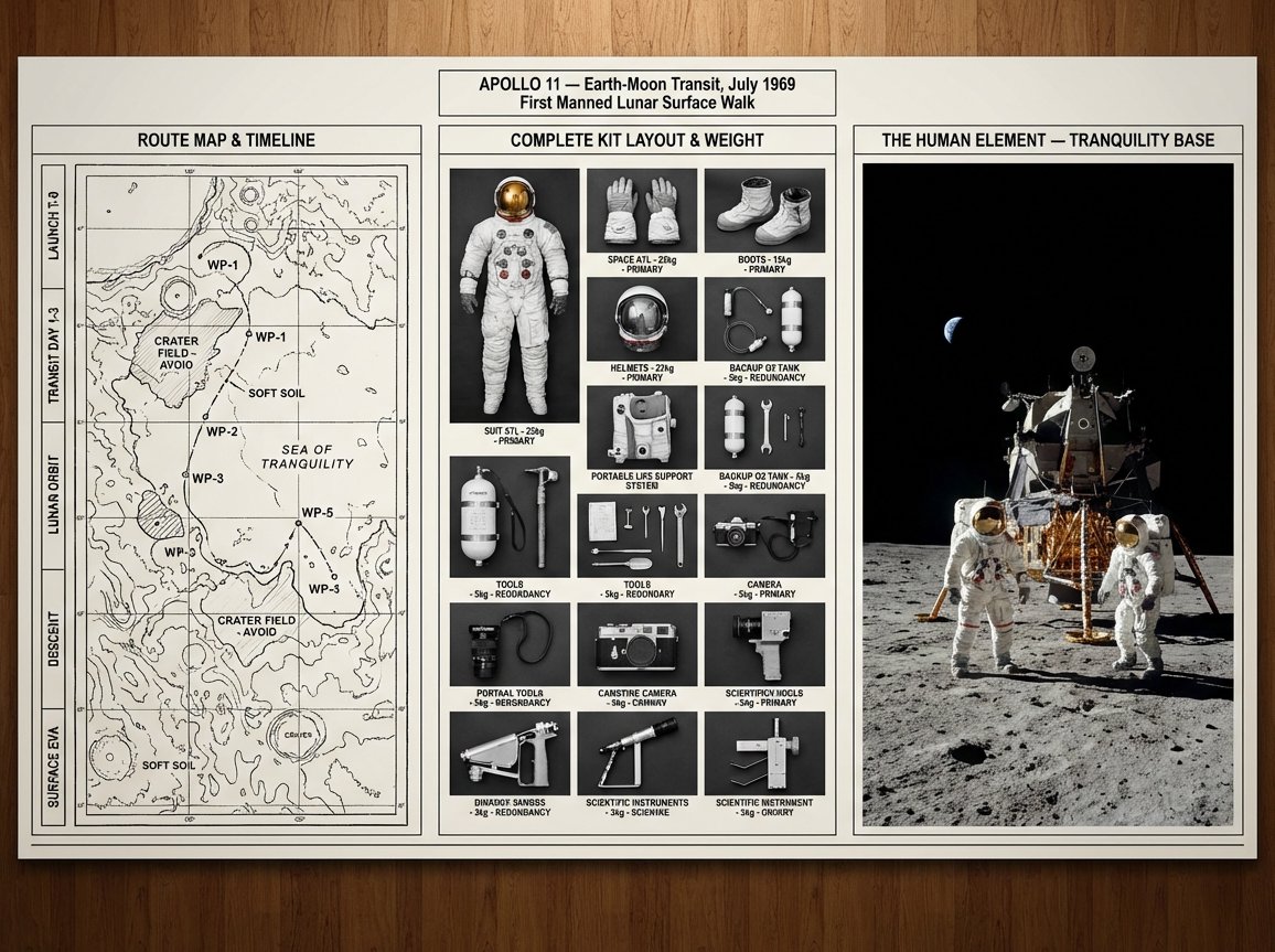 An expedition leader's planning board for [JOURNEY / MISSION]...