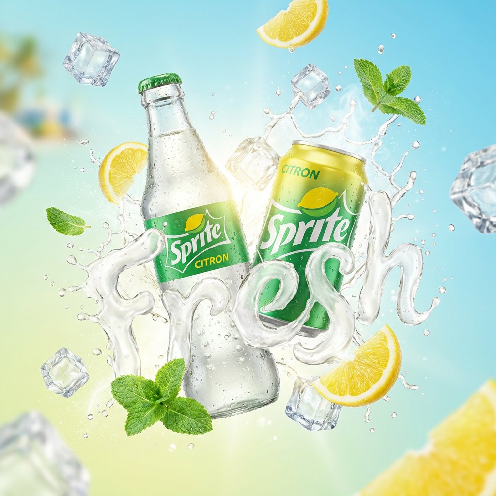 A vibrant, high end advertising visual of a [PRODUCT NAME] ca...