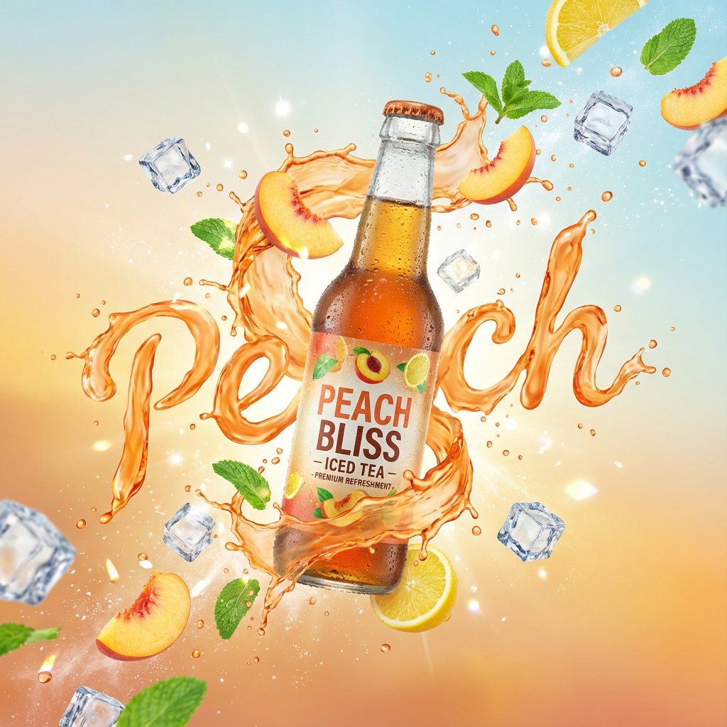 A vibrant, high end advertising visual of a [PRODUCT NAME] ca...