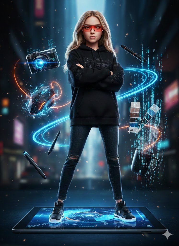 Hyper realistic full body portrait of a woman, using the exac...