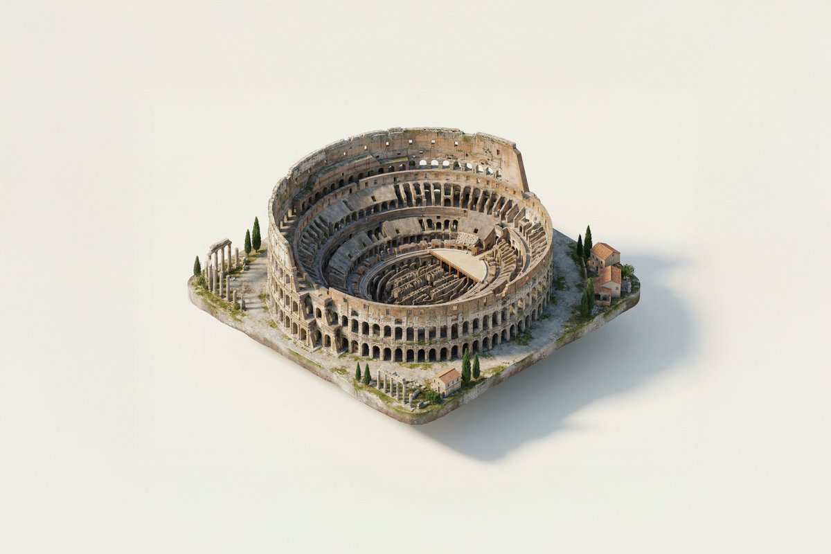 A miniature isometric architectural diorama of [LANDMARK NAME...
