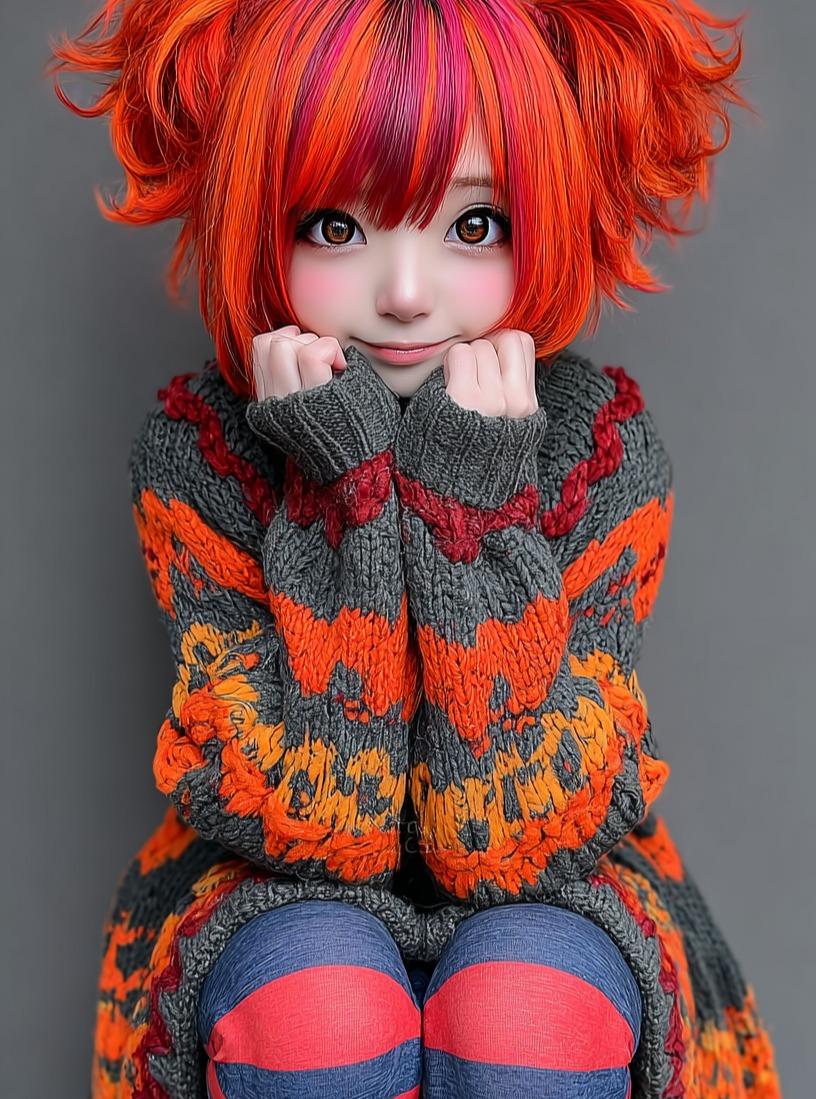 "Objective": "Create a highly detailed kawaii doll like chara...
