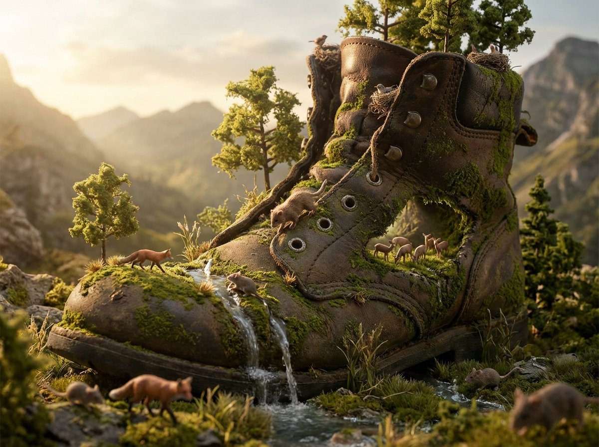 A colossal [OBJECT] reimagined as a complete natural biome. T...