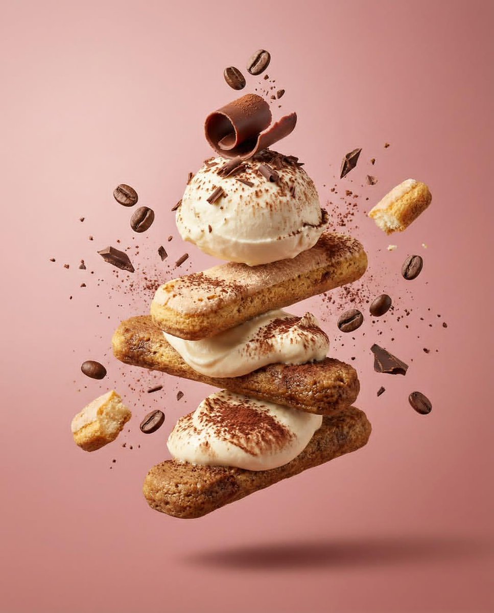 Professional studio food photography series featuring deconst...