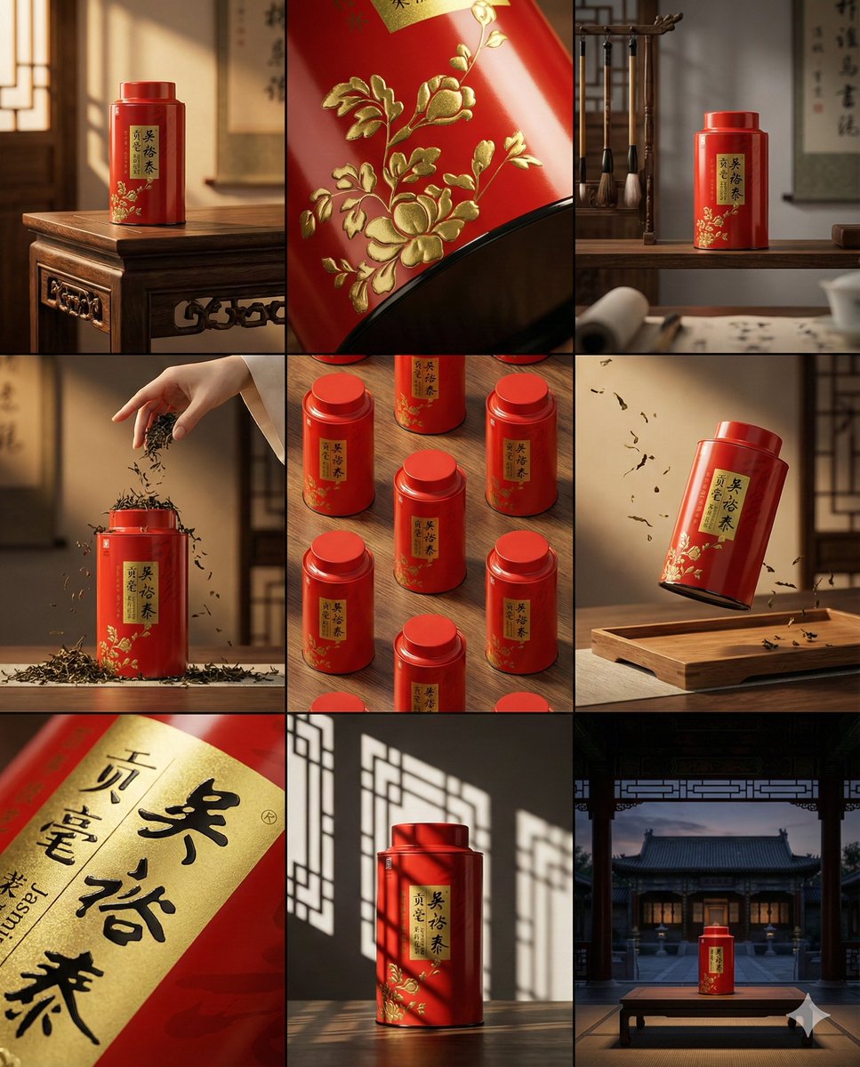 A clean 3×3 storyboard grid with nine equal sized panels and...