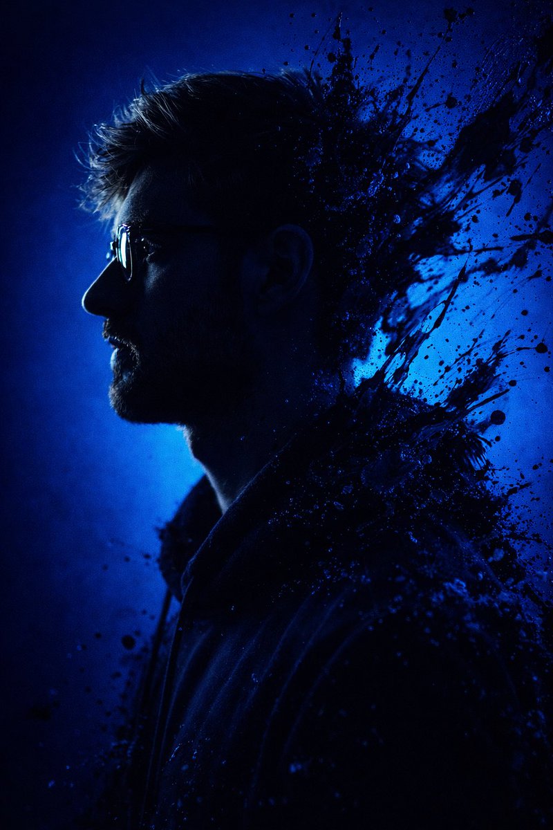 Convert this image into a dramatic, stylized portrait (use th...