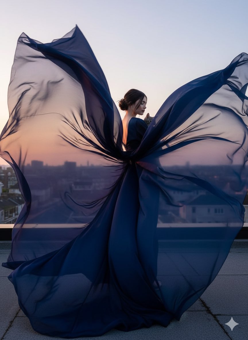 "render goal": "High fashion cinematic motion shot",