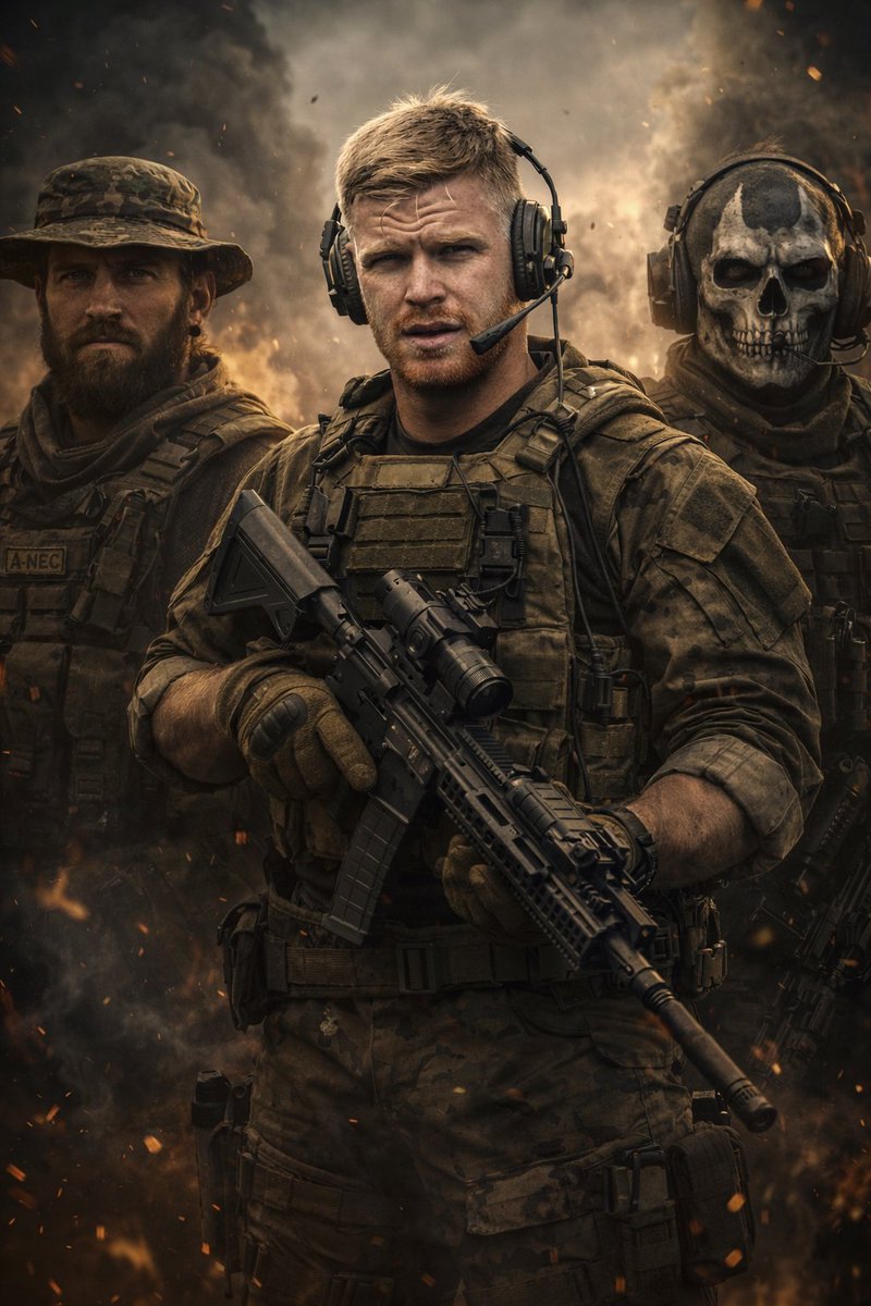 A hyper realistic, cinematic 9:16 portrait of a modern milita...