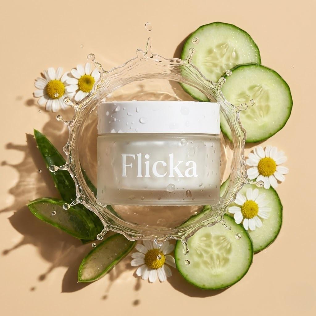 [product], centered top down flat lay, surrounded by [ingredi...