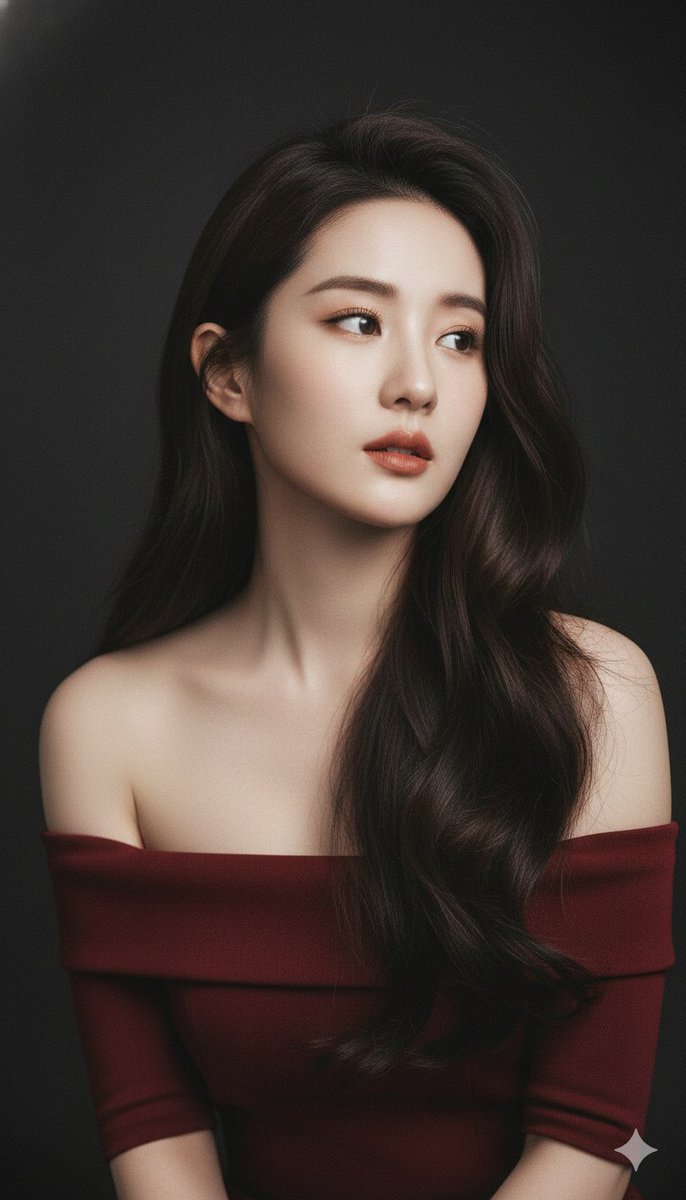 Create a melancholic and cinematic portrait photography. A yo...