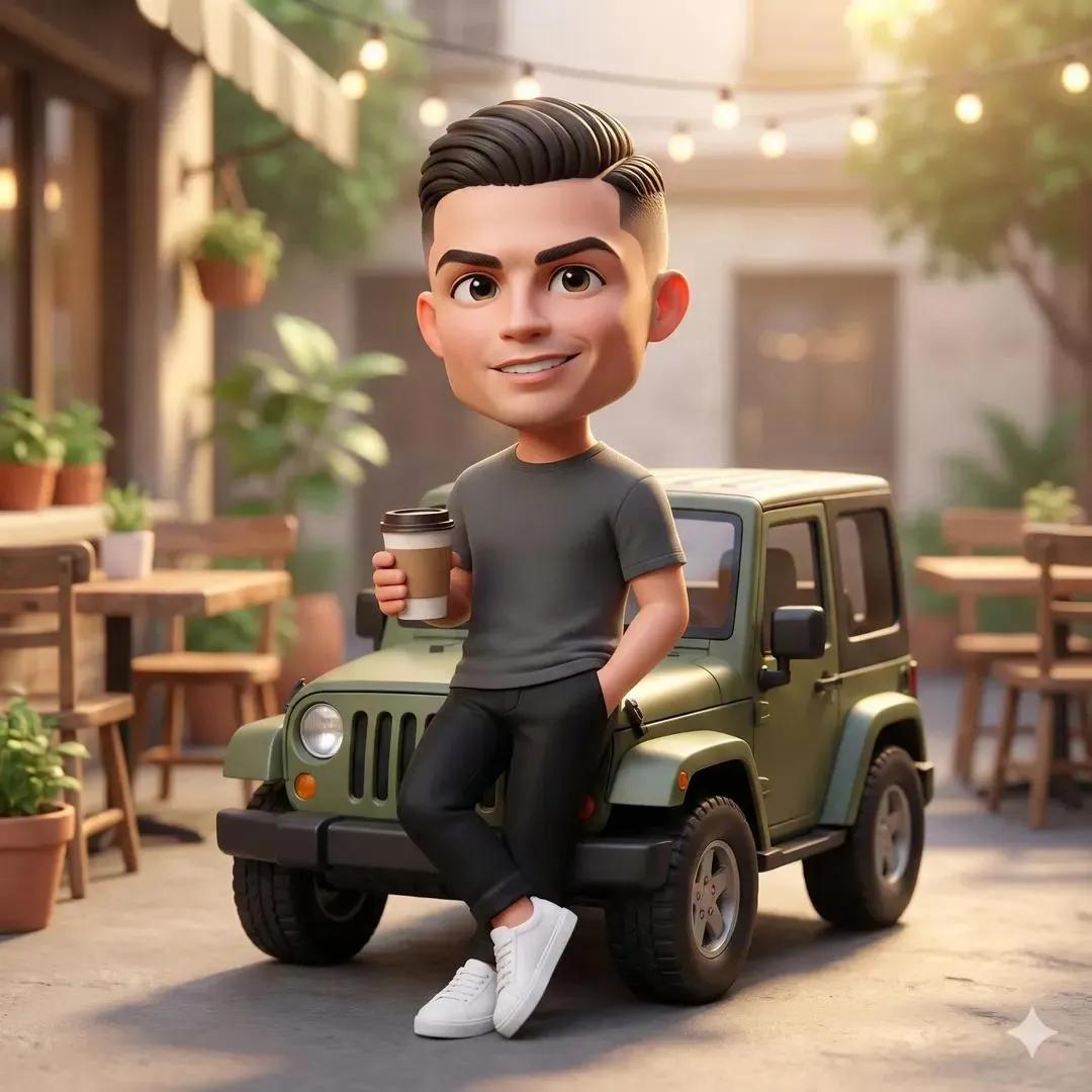 Ultra detailed 3D chibi style character with a big head and e...