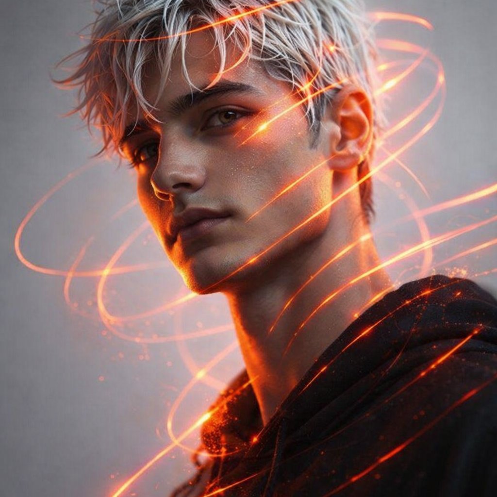 Portrait of a 21 year old man of appearance with masculine fa...