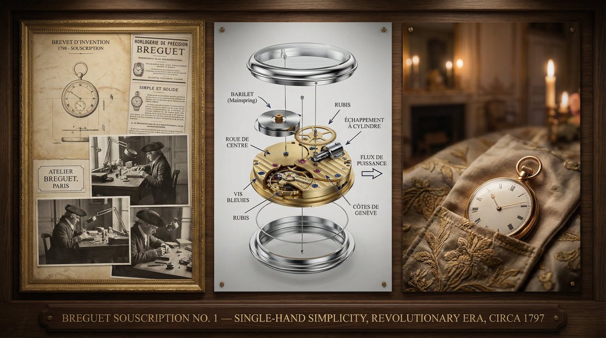 A master watchmaker's documentation board for [TIMEPIECE] — [...