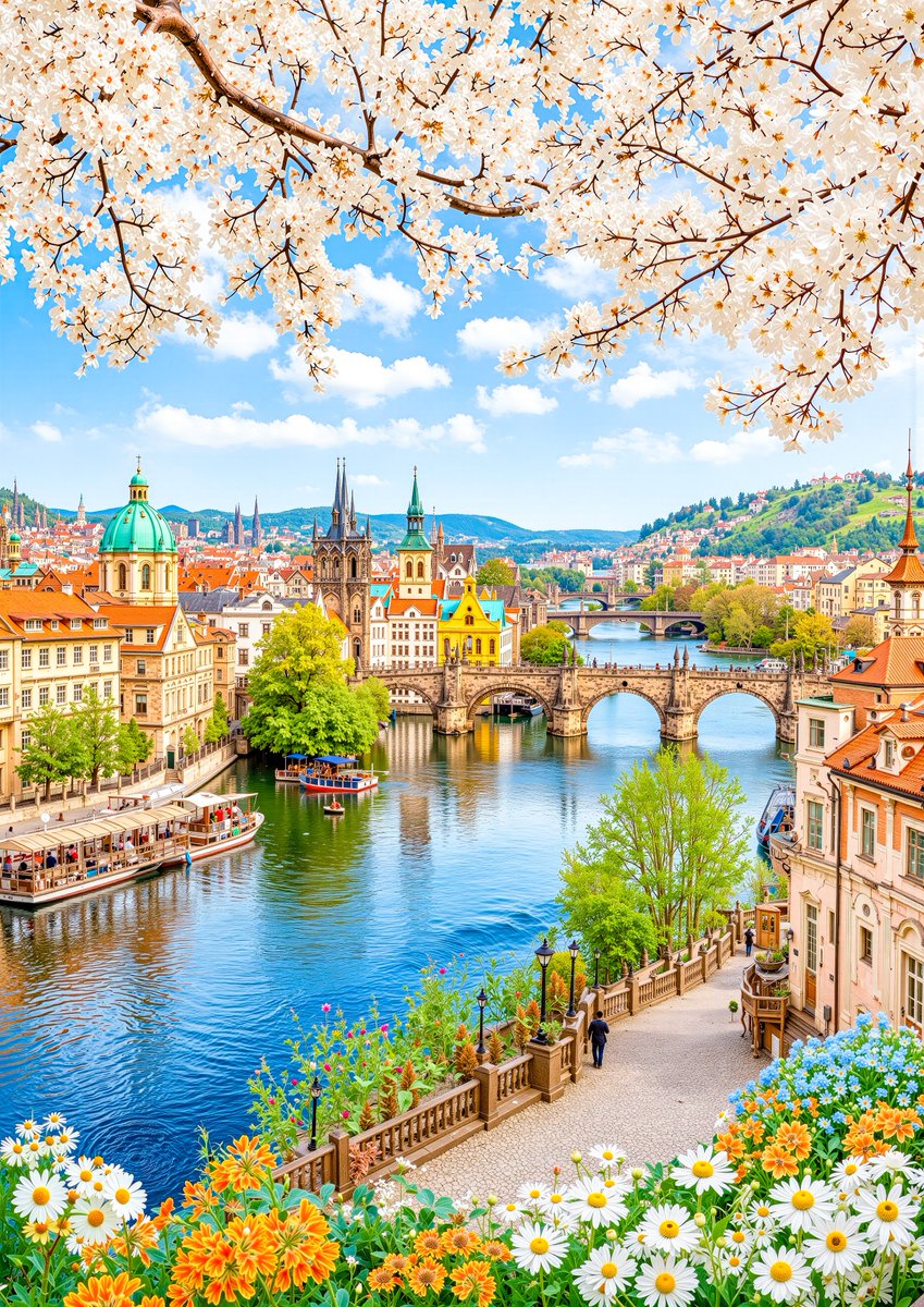 桜の額縁に収まる古都の春