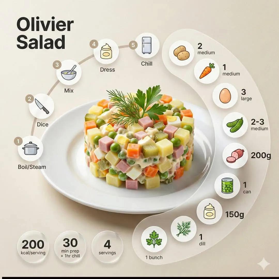 Minimalist modern recipe infographic featuring [DISH NAME], p...