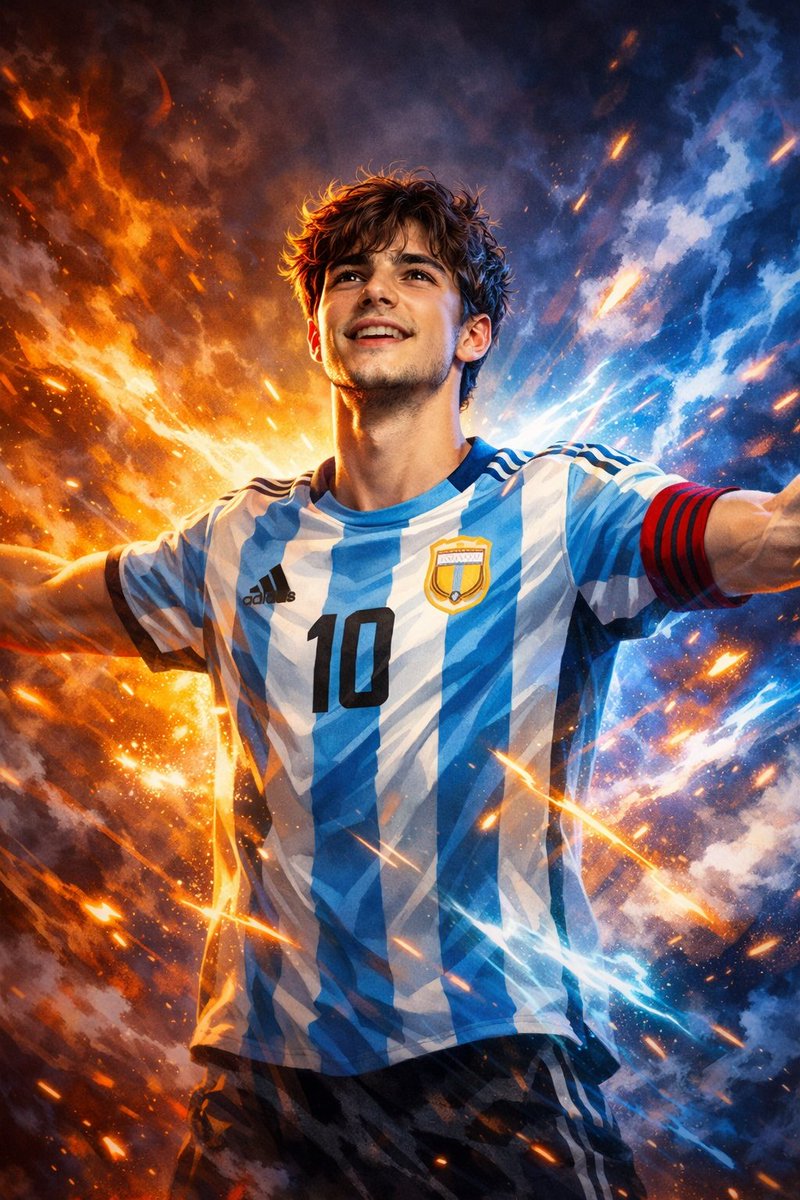 Fantastic digital painting of a young man with high detail, s...