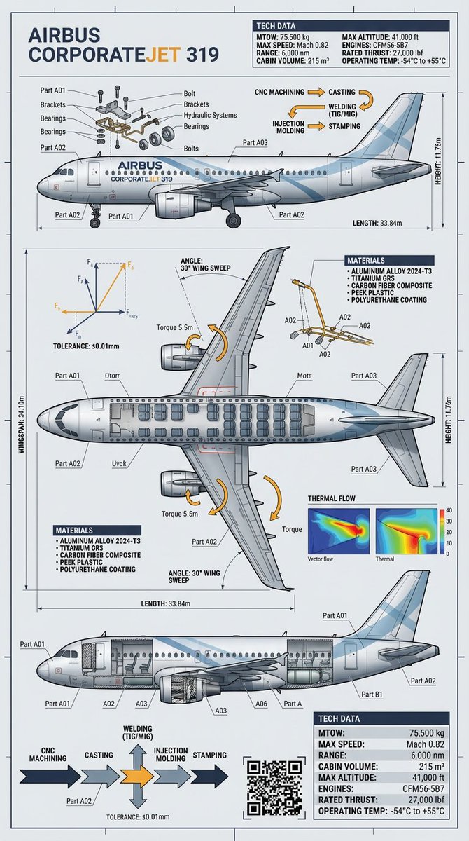 Industrial engineering style infographic of an object (match...