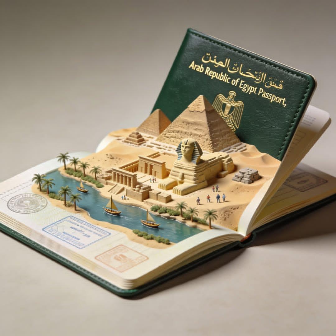 Hyper realistic open [COUNTRY] passport on a studio surface,...