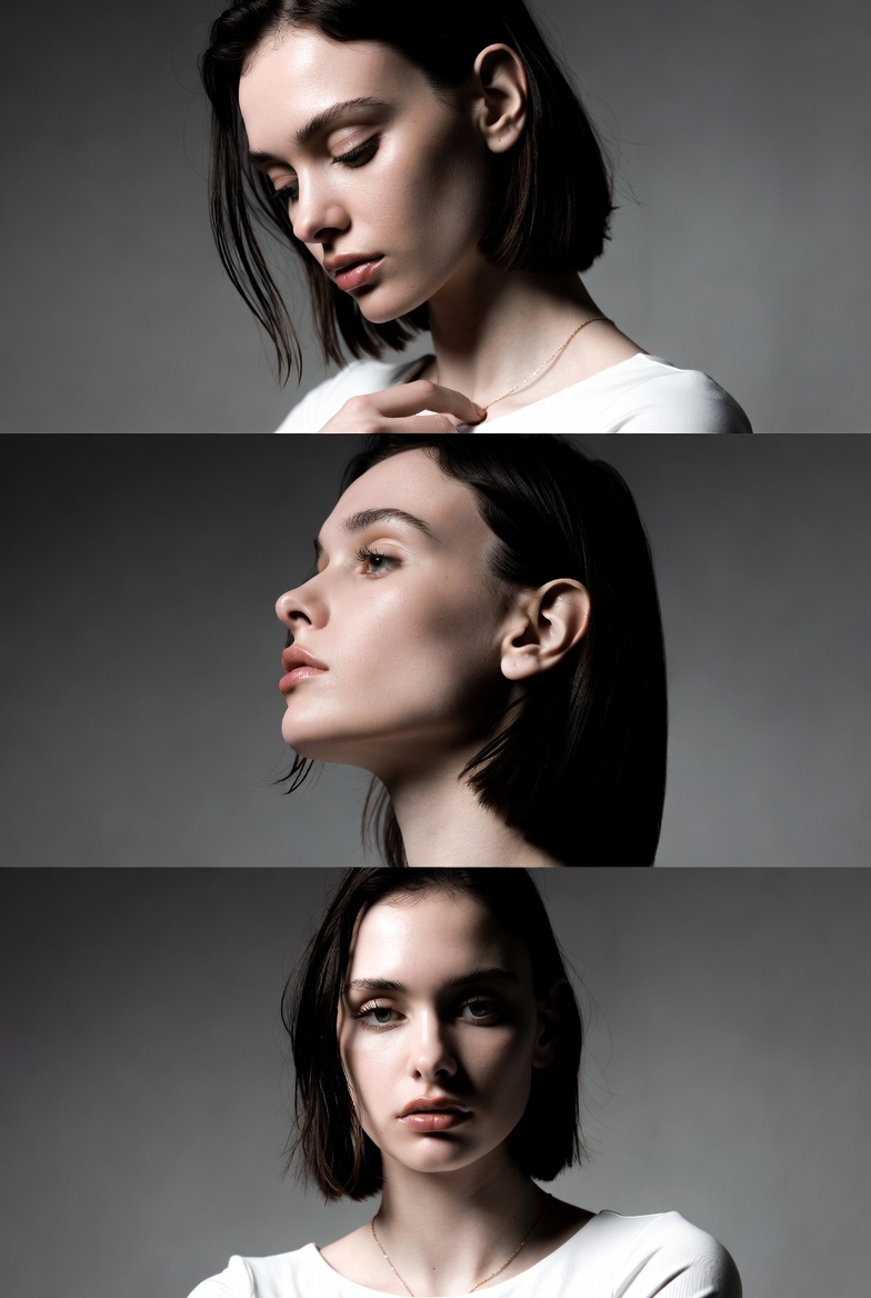 Preserve the face, proportions, and external features of the...