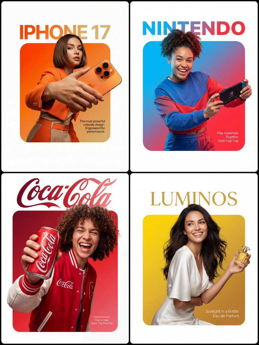 A professional high end graphic design advertisement composit...