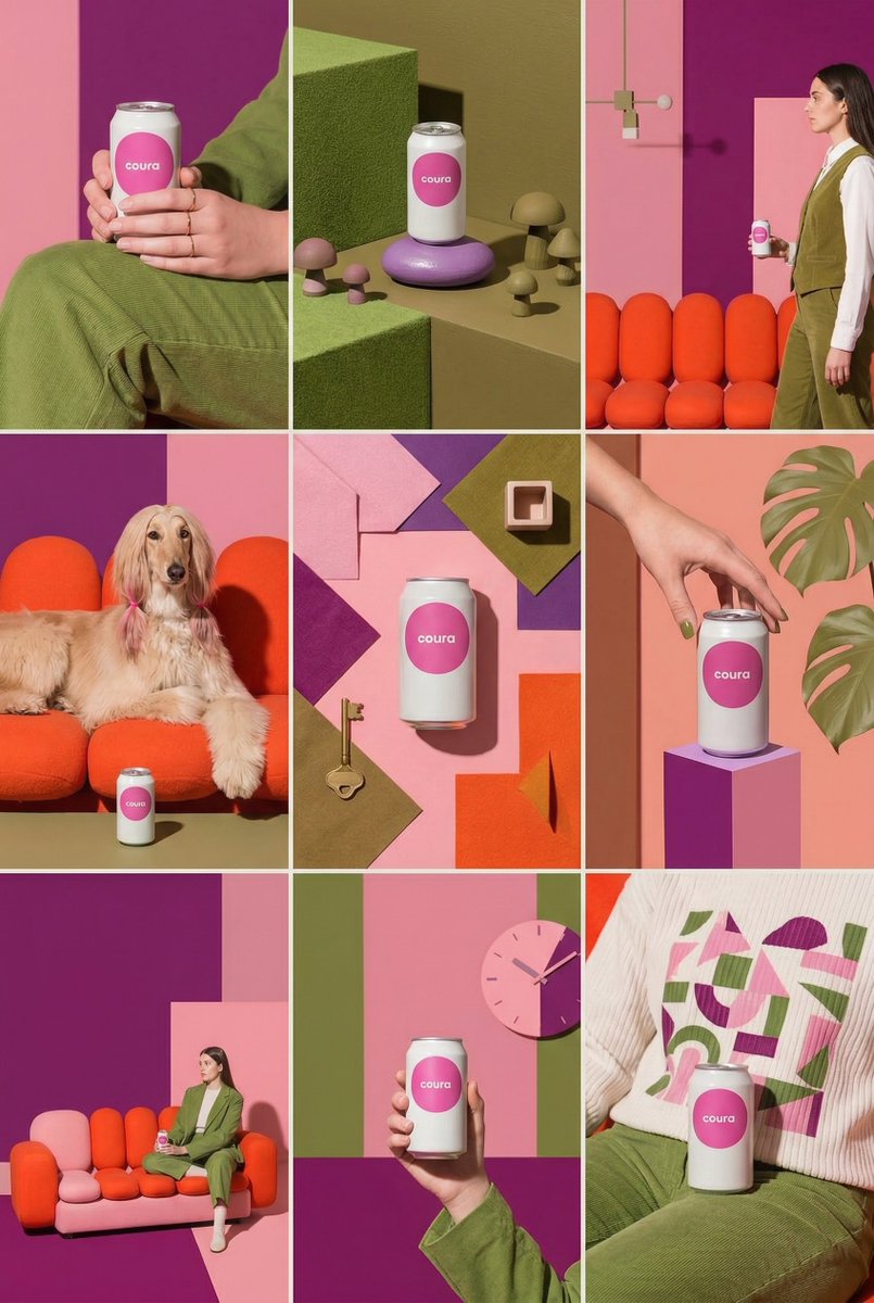 Create a 9 image Instagram feed for this product in [the same...