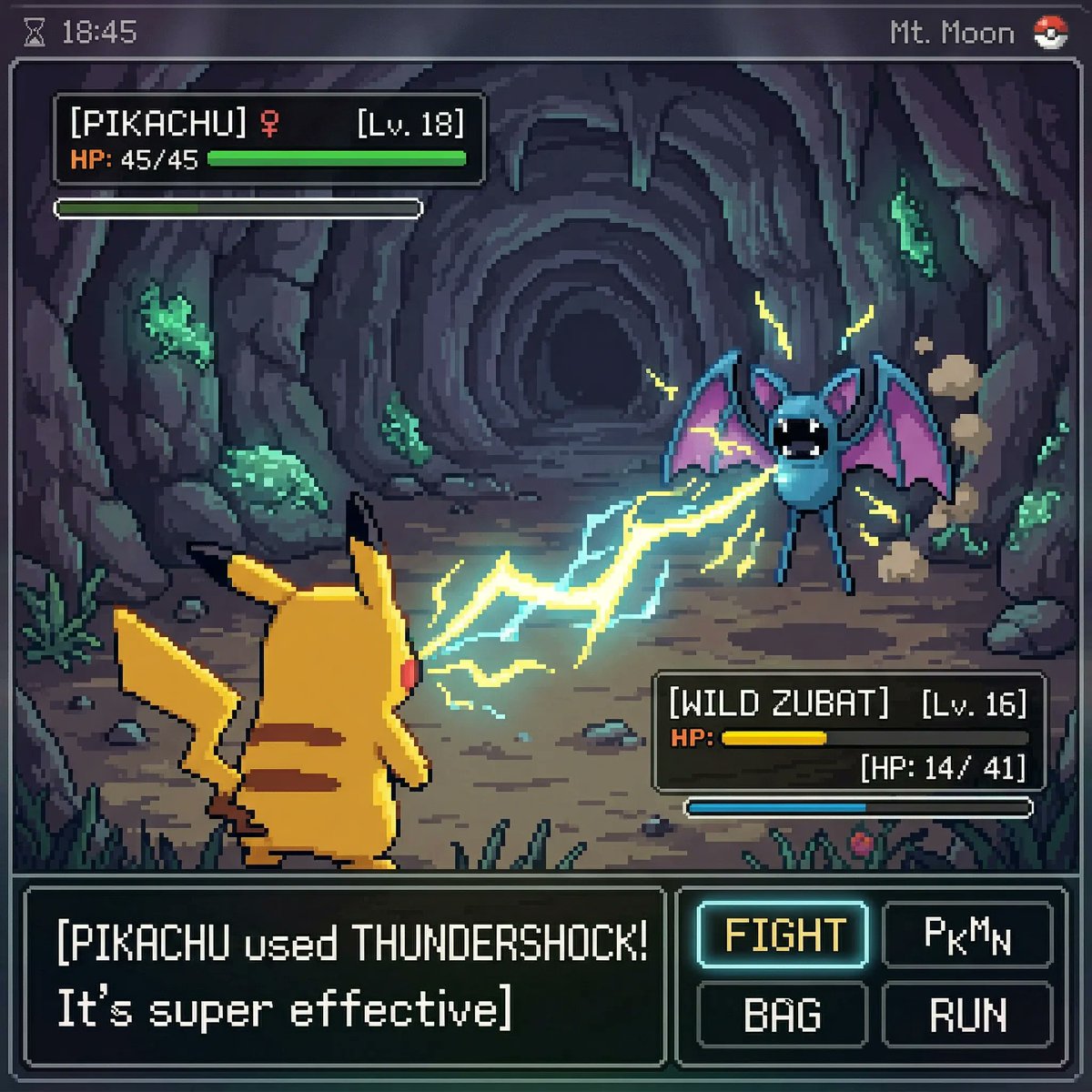 inspired by a classic pokemon gameboy screenshot but it's hig...