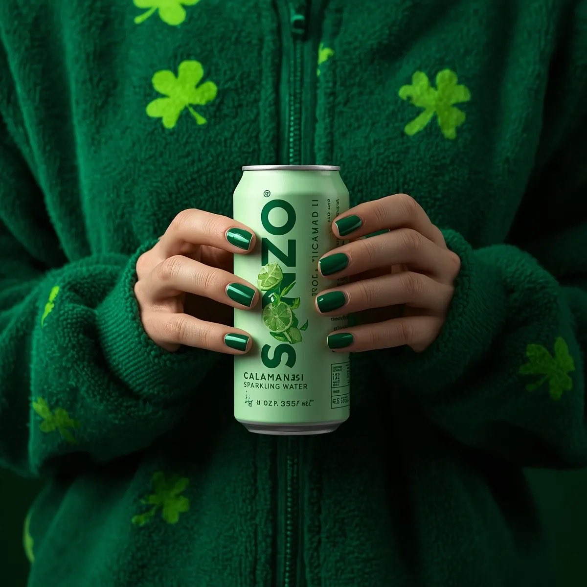 A photorealistic product shot of a person holding a slim, lig...