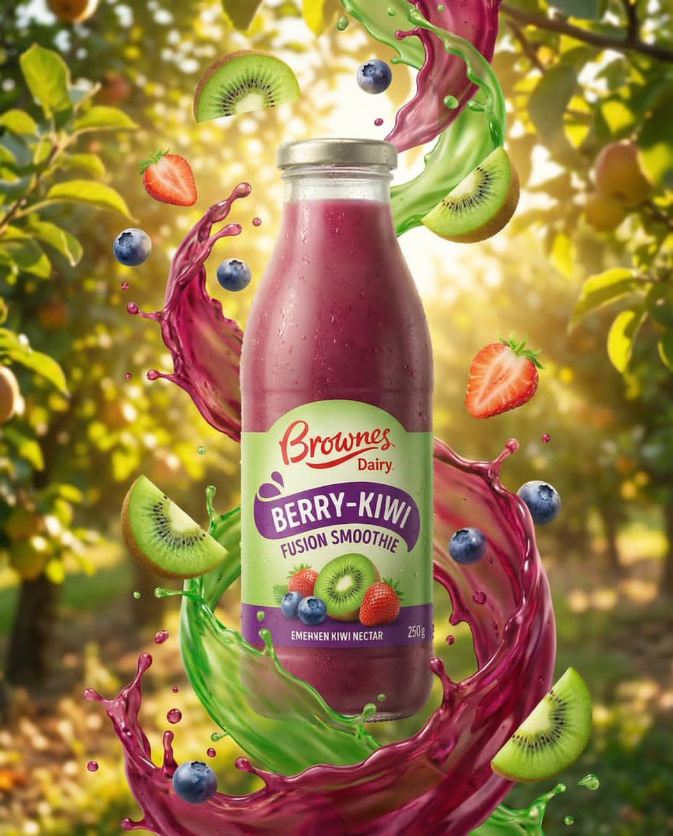 Ultra realistic product ad of a premium fruit drink bottle, d...
