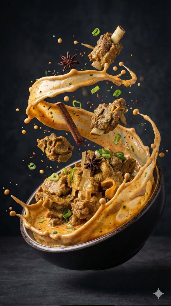 Ultra realistic cinematic food photography of a bowl of rich...