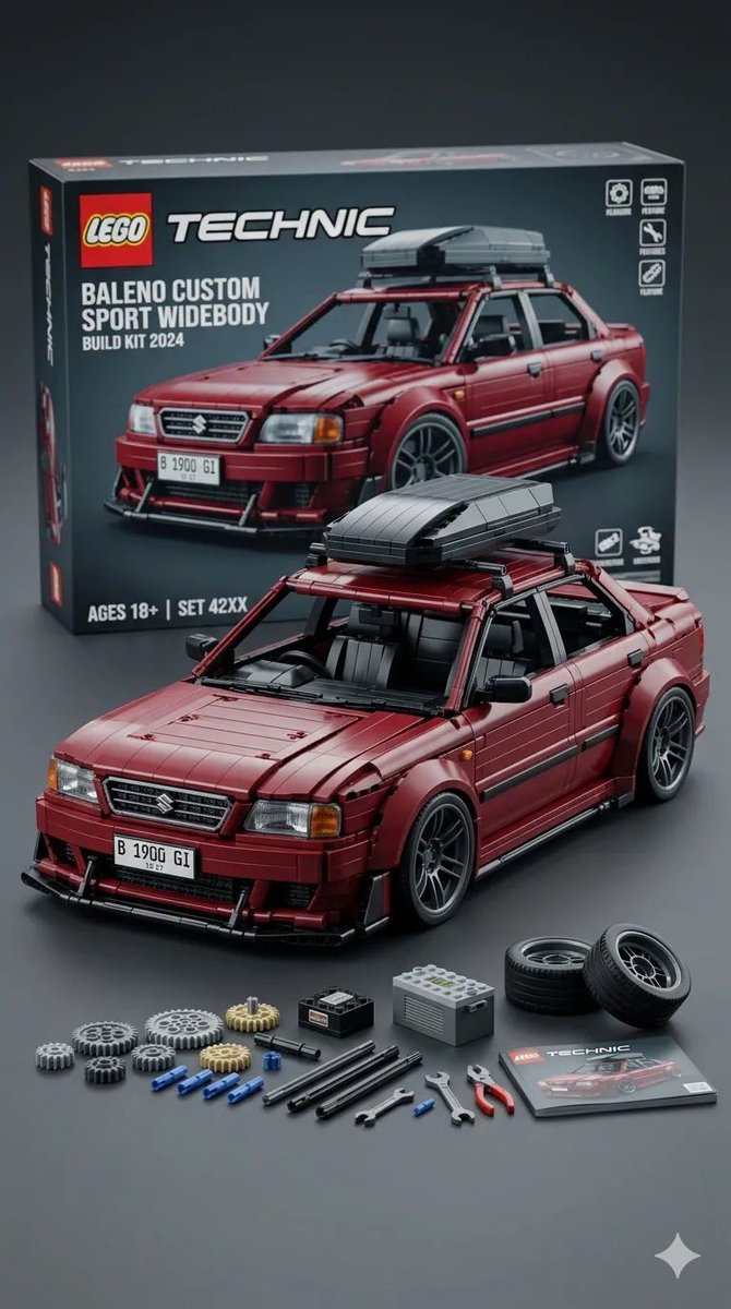 Ultra detailed studio product render of a LEGO Technic style...