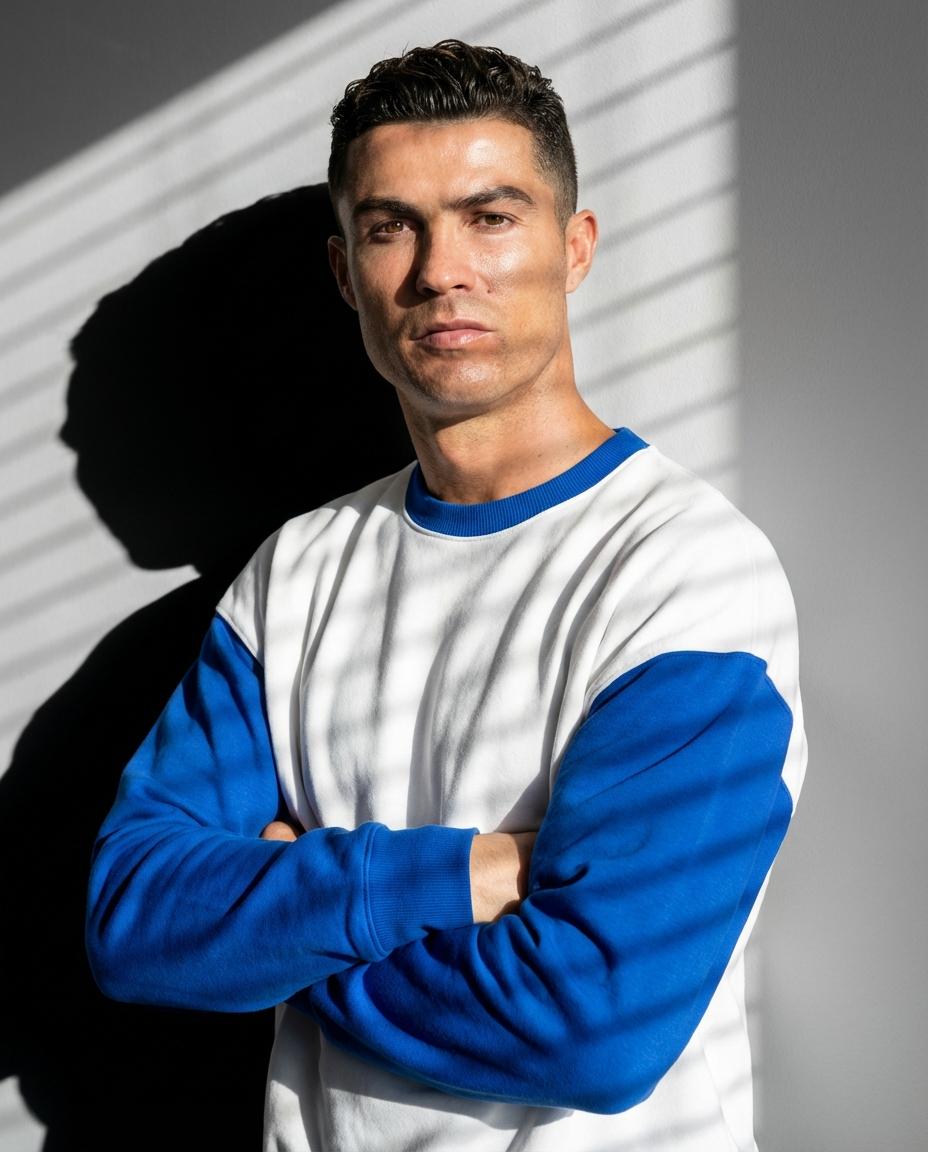 Ultra realistic fashion studio portrait of a confident man an...